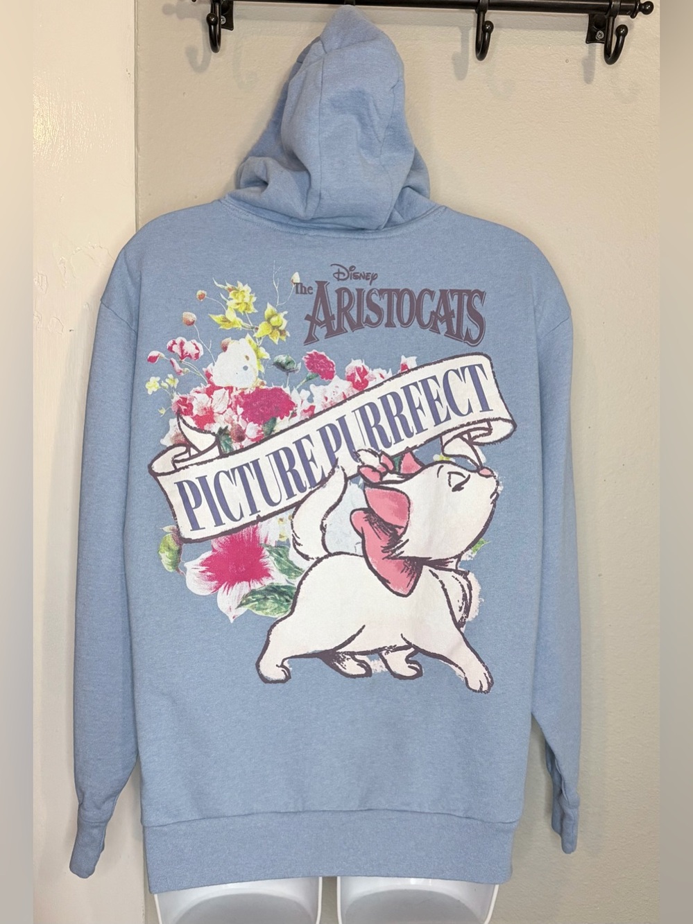 Disney Aristocats Marie Picture Purrfect Blue Hoodie size M